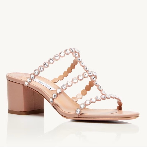 Aquazzura Tequila Sandal 50 Powder Pink Nude 36.5 EU/IT NEW NEVER WORN IN BOX - Picture 4 of 4